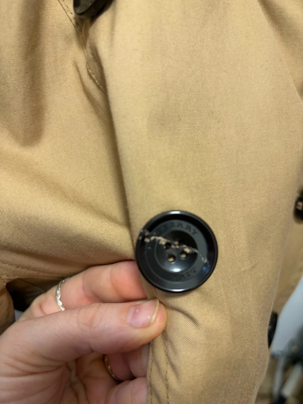 Burberry Tan/Camel Double-Breasted Trench Coat with Detachable Hood and Lining - Picture 12 of 12
